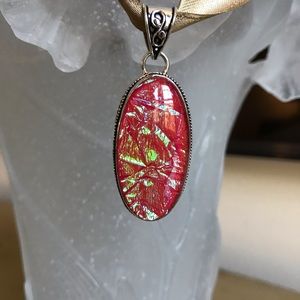 💞🦋Sterling Silver Triple Opal Pendant 💞😊